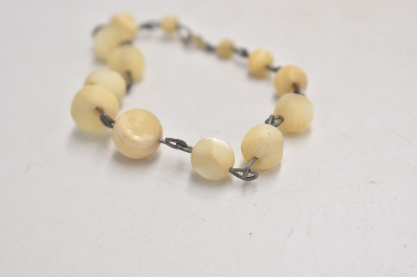 Vintage Quartz Beaded Bracelet – 22cm – Costume Jewellery