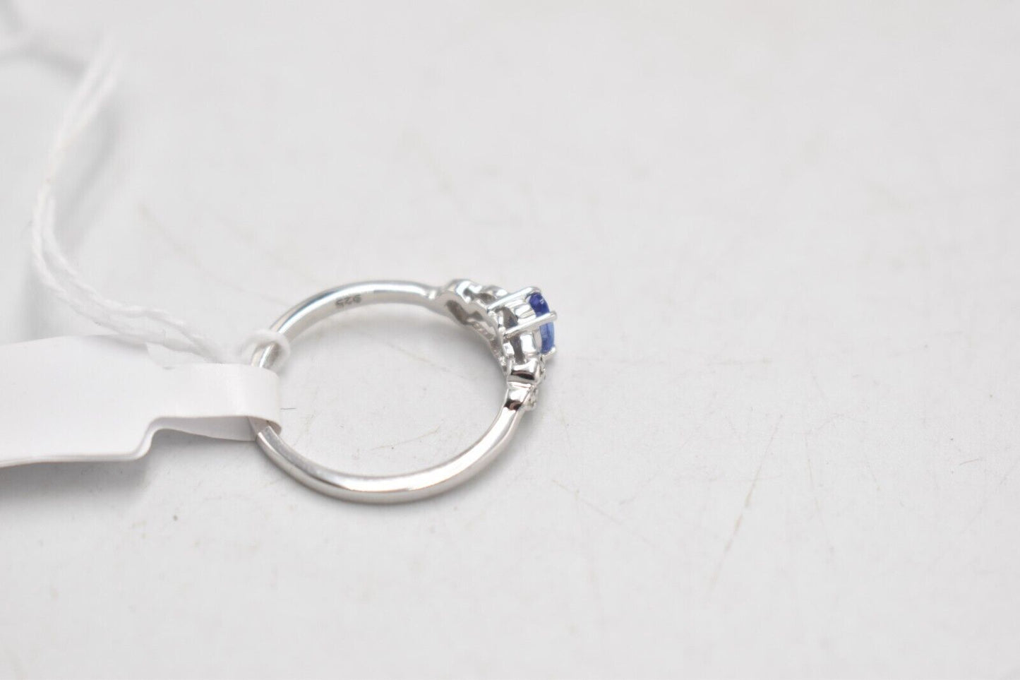 Vintage Sterling Silver & Tanzanite Ring – Size O 1/2