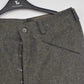 Swedish Army WWII Grey Wool Field Trousers 1940 Leather Straps Military Vintage