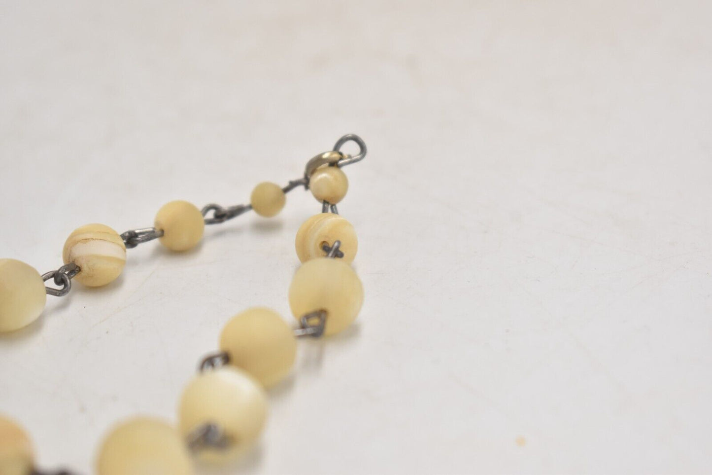 Vintage Quartz Beaded Bracelet – 22cm – Costume Jewellery