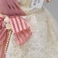Vintage Porcelain Doll – Blonde Hair, Brown Eyes, Regency Cream Dress – 45cm