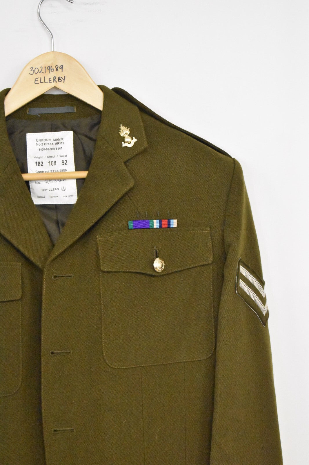 British Army Royal Engineers No. 2 Uniform Dress Jacket Size 182/108/92