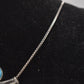 Vintage Bohemian 925 Sterling Silver Crackle Quartz & Turquoise Pendant Necklace