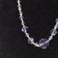 Vintage Crystal & Purple Amethyst Graduated Faceted Necklace - 42cm