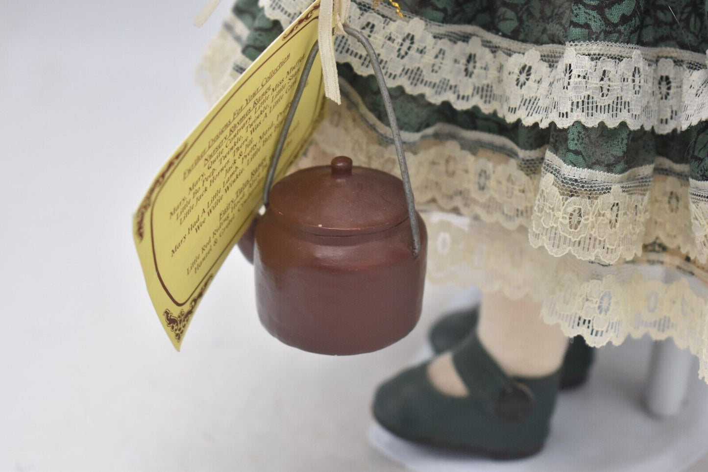 Vintage Regency Fine Arts Polly Put the Kettle On Porcelain Doll Retired Tagged