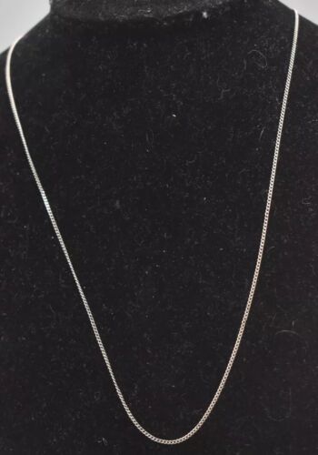 Vintage Sterling Silver 925 Curb Chain Necklace – 46cm
