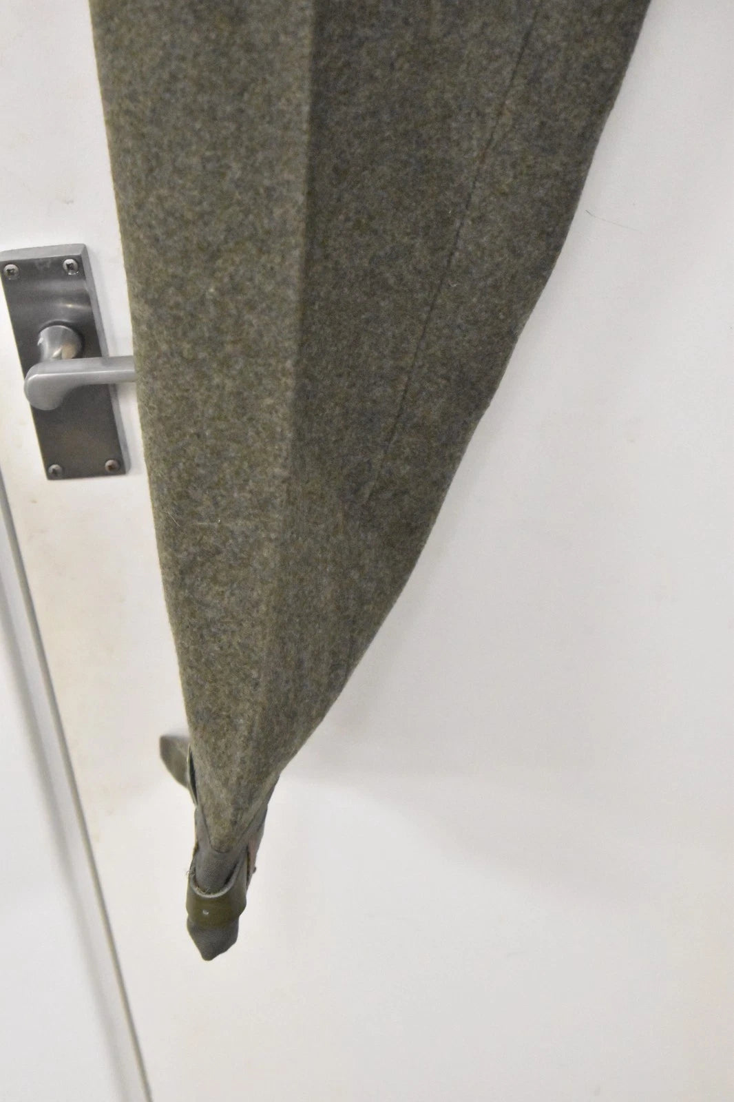 Swedish Army WWII Grey Wool Field Trousers 1940 Leather Straps Military Vintage