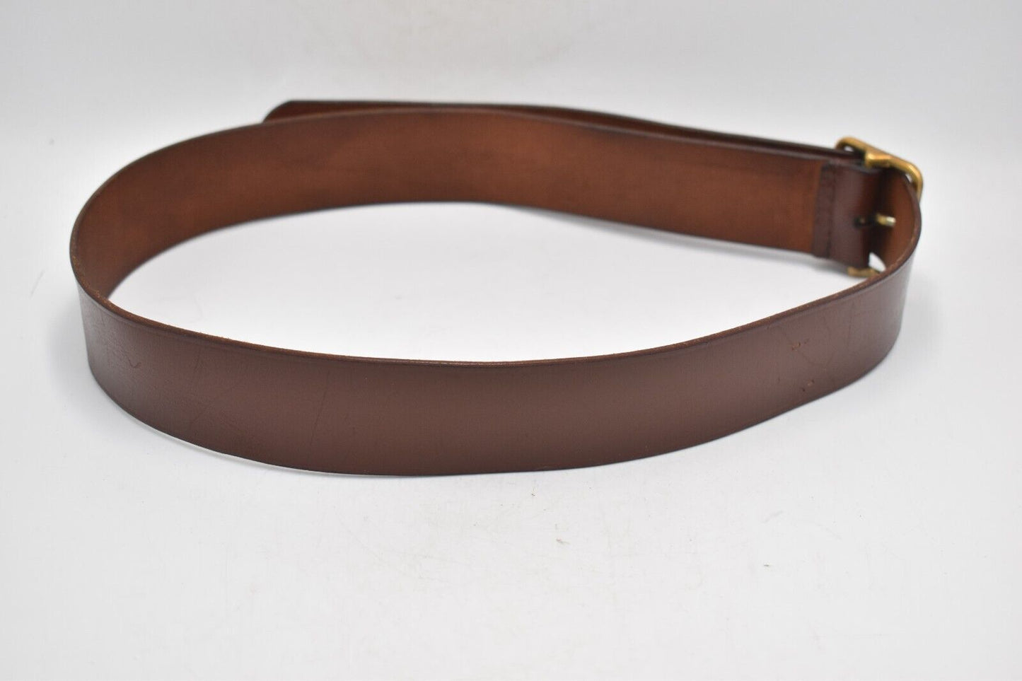 Vintage 1985 Swiss Army Officer’s Brown Leather Belt – 38” Waist – Military
