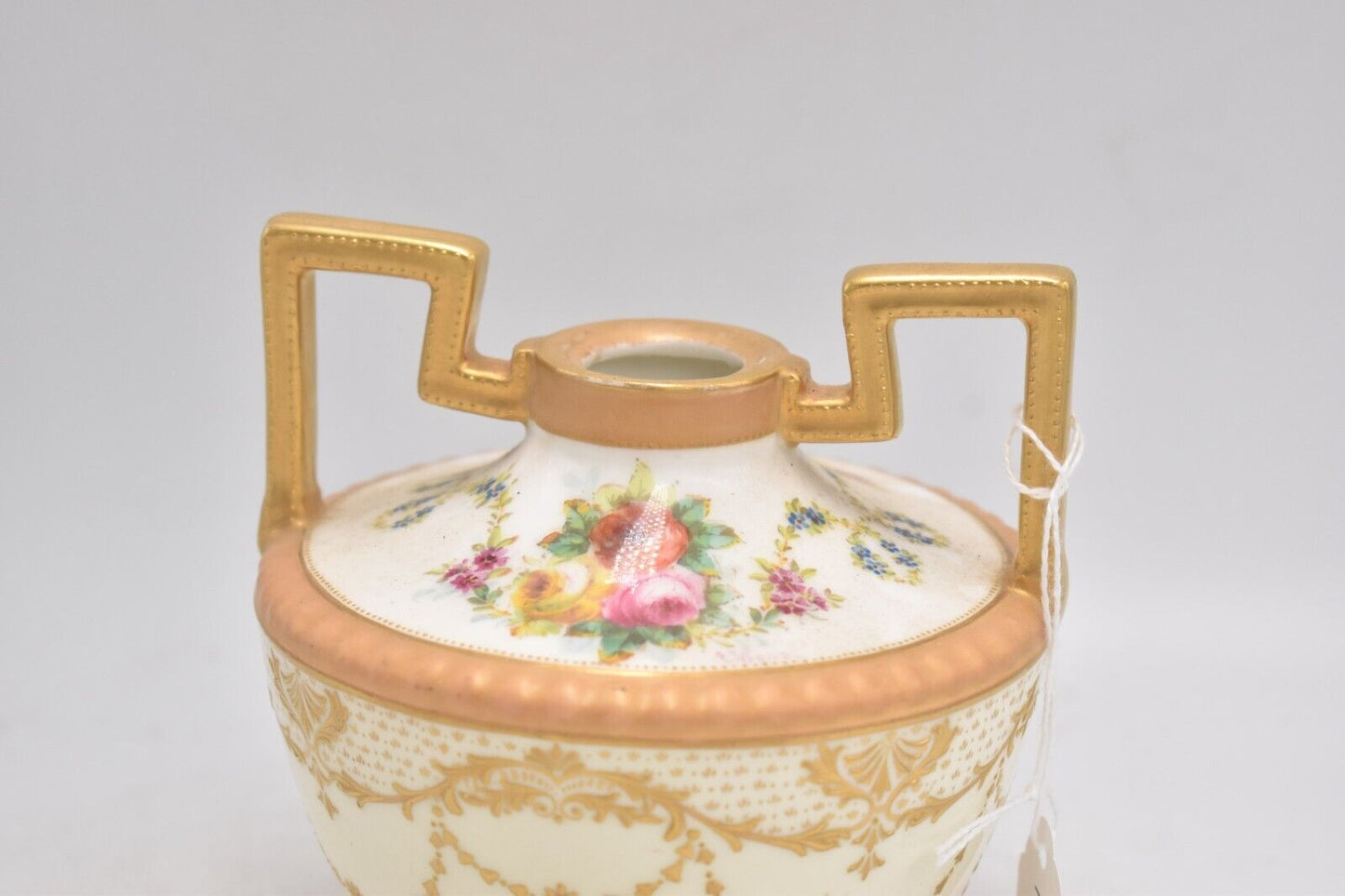 Antique Royal Doulton Rose & Gold Gilded Bud Vase (1901-1922)