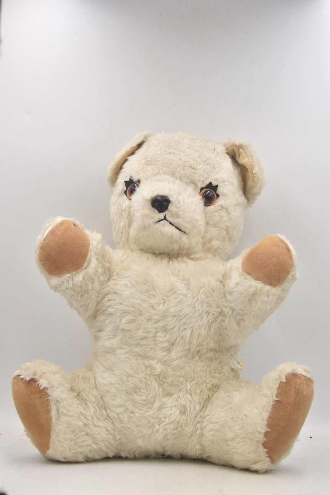 Vintage 1950s Chiltern Toys Polar Bear White Teddy Bear 34cm Tagged