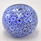 Vintage Italian Millefiori Blue Apple Paperweight – Studio Art Glass Decorative