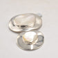 Vintage Sterling Silver 925 Mother of Pearl Minimalist Statement Pendant