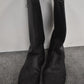 WWII-Type Soviet Red Army Kirzachi Artificial Leather Boots – UK Size 6.5
