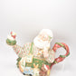 Vintage Fitz & Floyd Omnibus Santa’s Toy Factory Teapot – Decorative Christmas