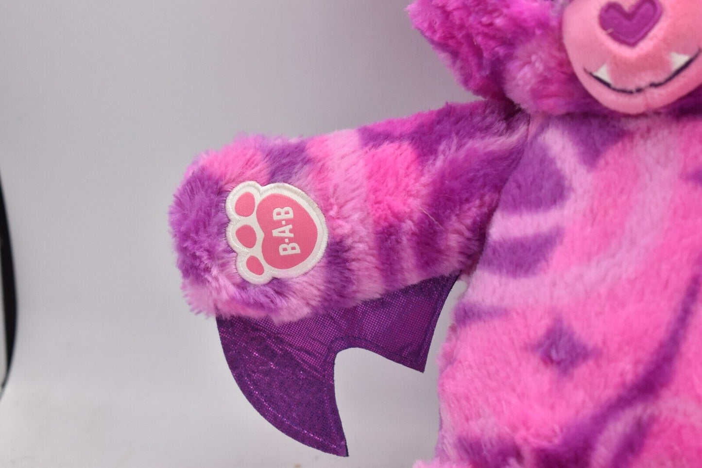 Build-A-Bear Midnight Shimmer Bat – Pink Swirl Purple Plush Vampire Halloween