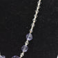 Vintage Crystal & Purple Amethyst Graduated Faceted Necklace - 42cm
