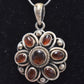 Vintage 925 Sterling Silver & Amber Pendant Necklace – 45cm