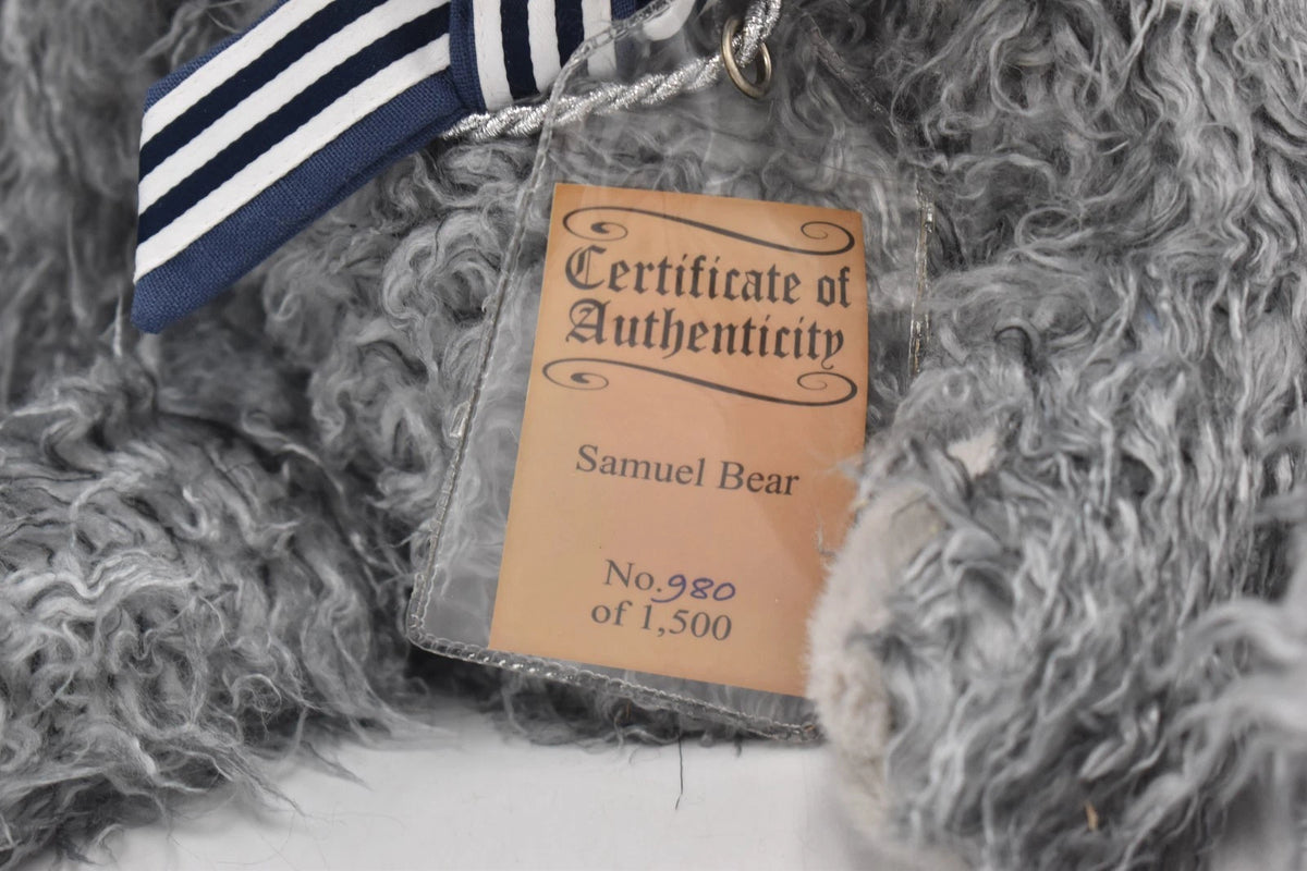 Suki Silver Tag Samuel Teddy Bear Limited Edition 980/1500 Tagged 50cm