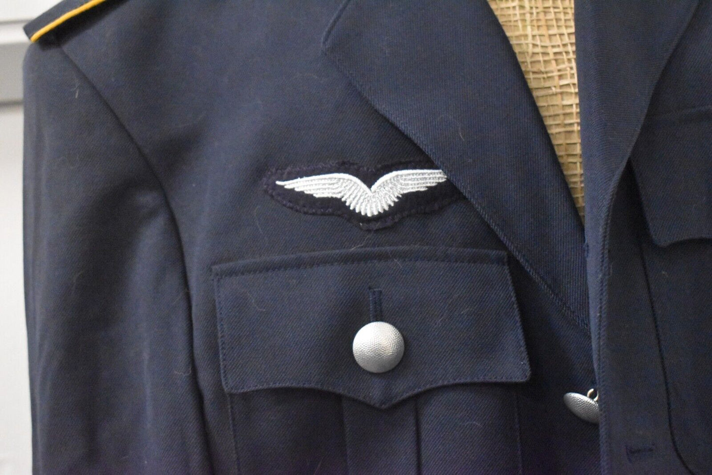 West German Air Force Luftwaffe Flieger Blue Dress Jacket Tunic – Size 35"
