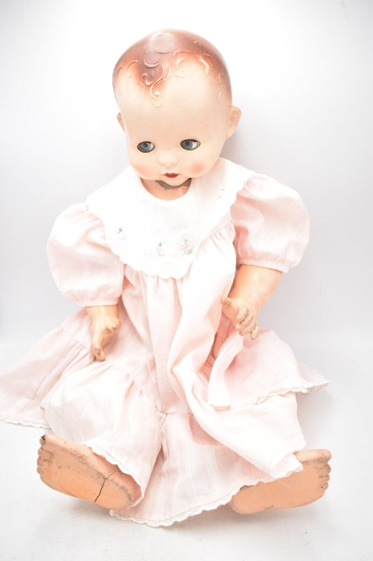 Vintage 1950s Pedigree Sleepy Eye Baby Doll - 58cm Tall, Collectible Doll