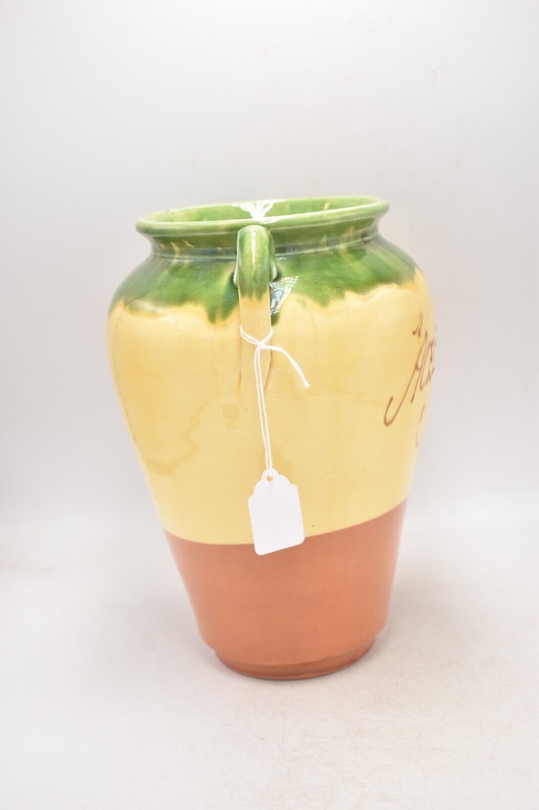 Vintage Spanish Terracotta Confit / Olive Pot – Hand-Painted Multi-Colour