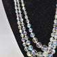 Vintage Exquisite Aurora Borealis Crystal Glass 3-Strand Choker Necklace – 1950s