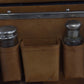 Antique Edwardian Leather Portmanteau Case Bag with Contents 32cm