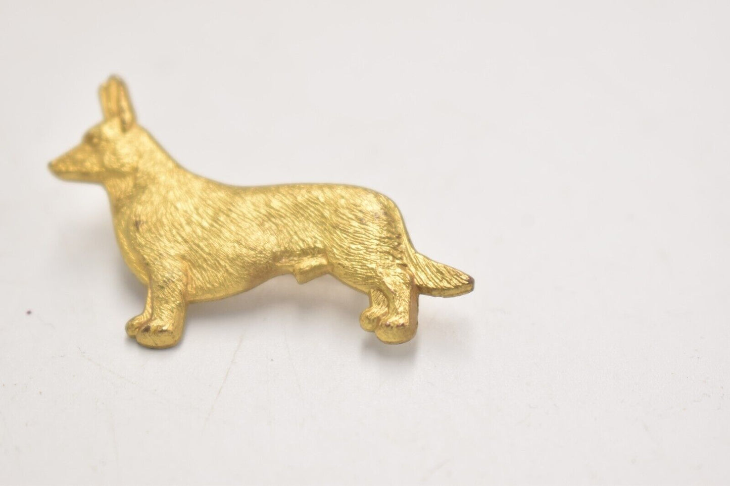 Vintage Kenart Gold Tone Pembroke Welsh Corgi Dog Brooch