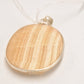 Vintage 925 Sterling Silver Yellow Agate Pendant Necklace – Elegant Statement