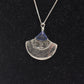 Vintage 925 Sterling Silver Balinese Onyx Pendant Necklace