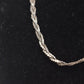 Vintage Sterling Silver 925 3 Strand Braided Necklace – 40cm