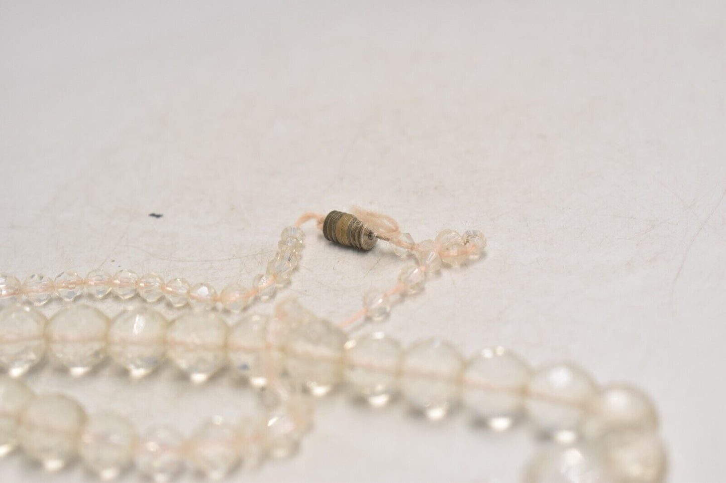 Vintage 1950's Glass Faceted Beaded Necklace – 68cm