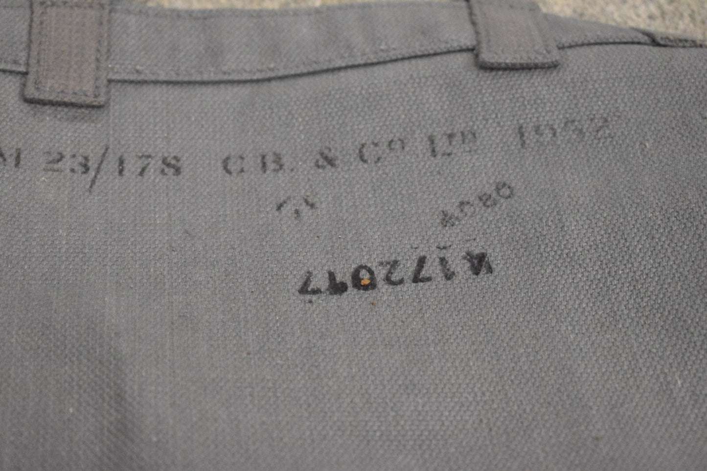 British RAF 37 Pattern Blue Large Pack Haversack Canvas Bag – Dated 1952