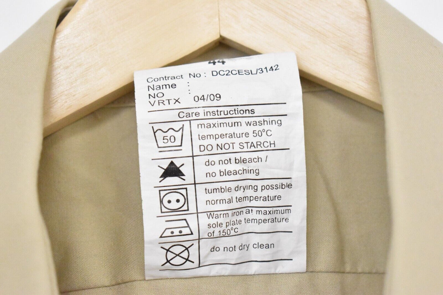 British Army Fawn Short Sleeve Shirt – Size 44" Chest