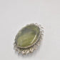 Vintage Serpentine and Silver Metal Large Oval Brooch – Costume Jewellery