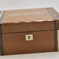 Antique Victorian Wooden Handkerchief Box Silk Interior