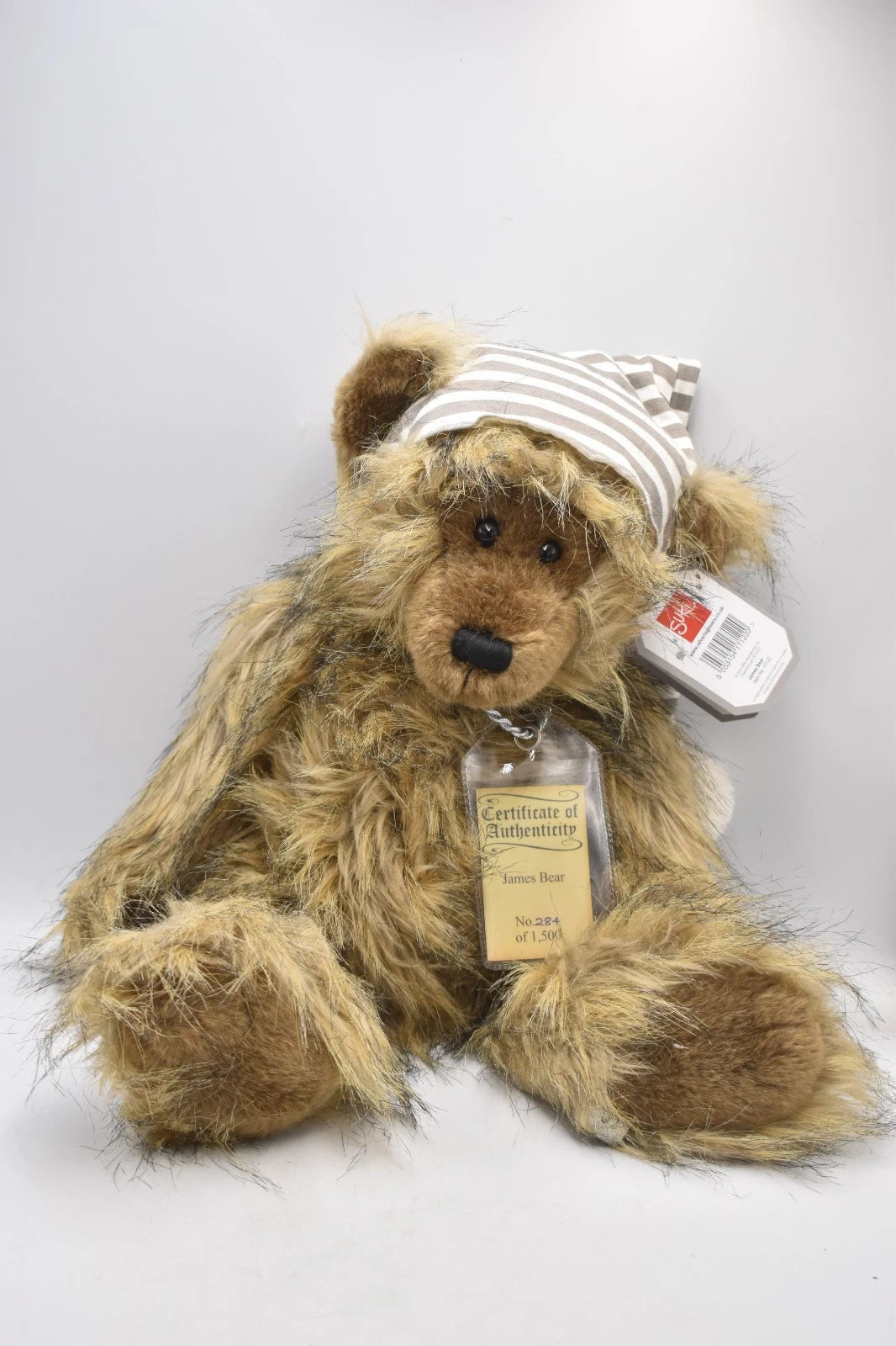 Suki Silver Tag James Teddy Bear Limited Edition 284 of 1500 Tagged 44cm