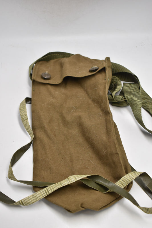 Czech Army Gas Mask Shoulder Bag – Vintage Olive Canvas – Retro Military