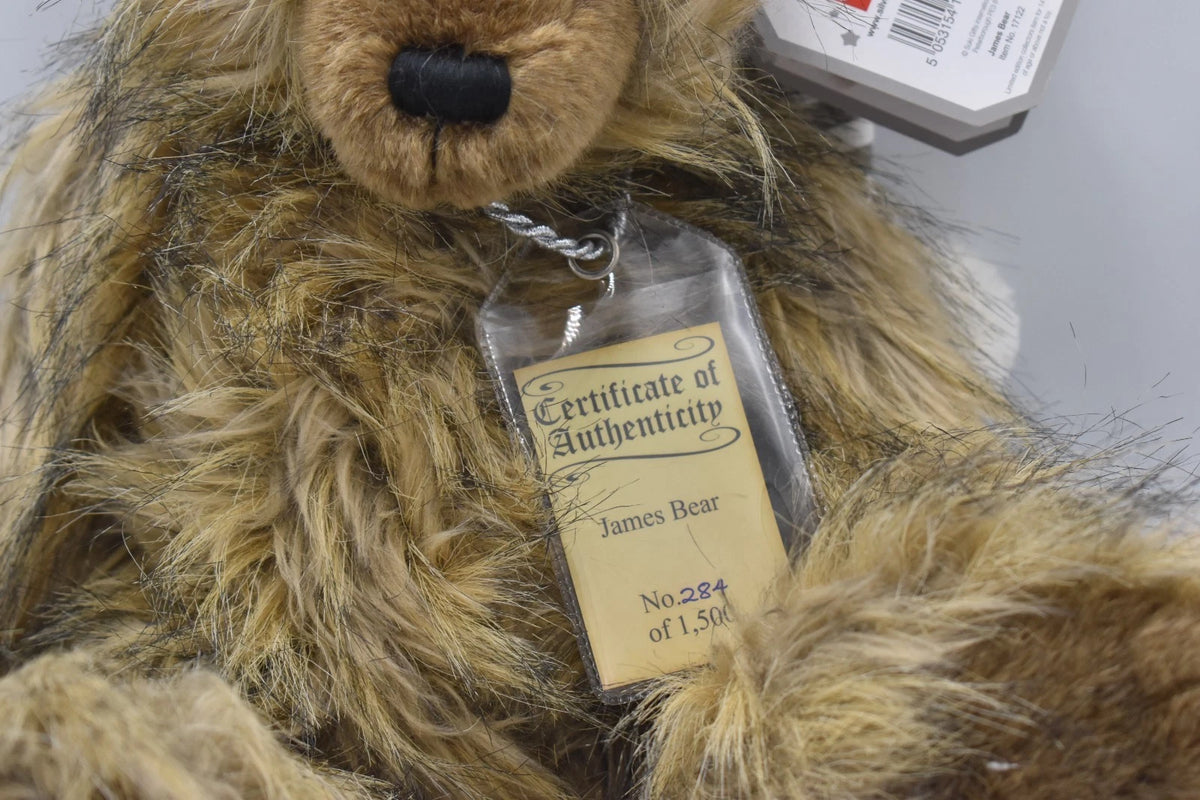 Suki Silver Tag James Teddy Bear Limited Edition 284 of 1500 Tagged 44cm