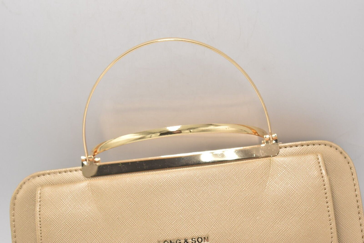 Long & Son London Gold Crossbody Handbag - Metallic Ladies Bag with Strap