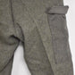 Swedish Army WWII Grey Wool Field Trousers 1940 Leather Straps Military Vintage