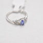 Vintage Sterling Silver & Tanzanite Ring – Size O 1/2