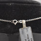 Vintage 925 Sterling Silver Amber and Diamond Teardrop Necklace