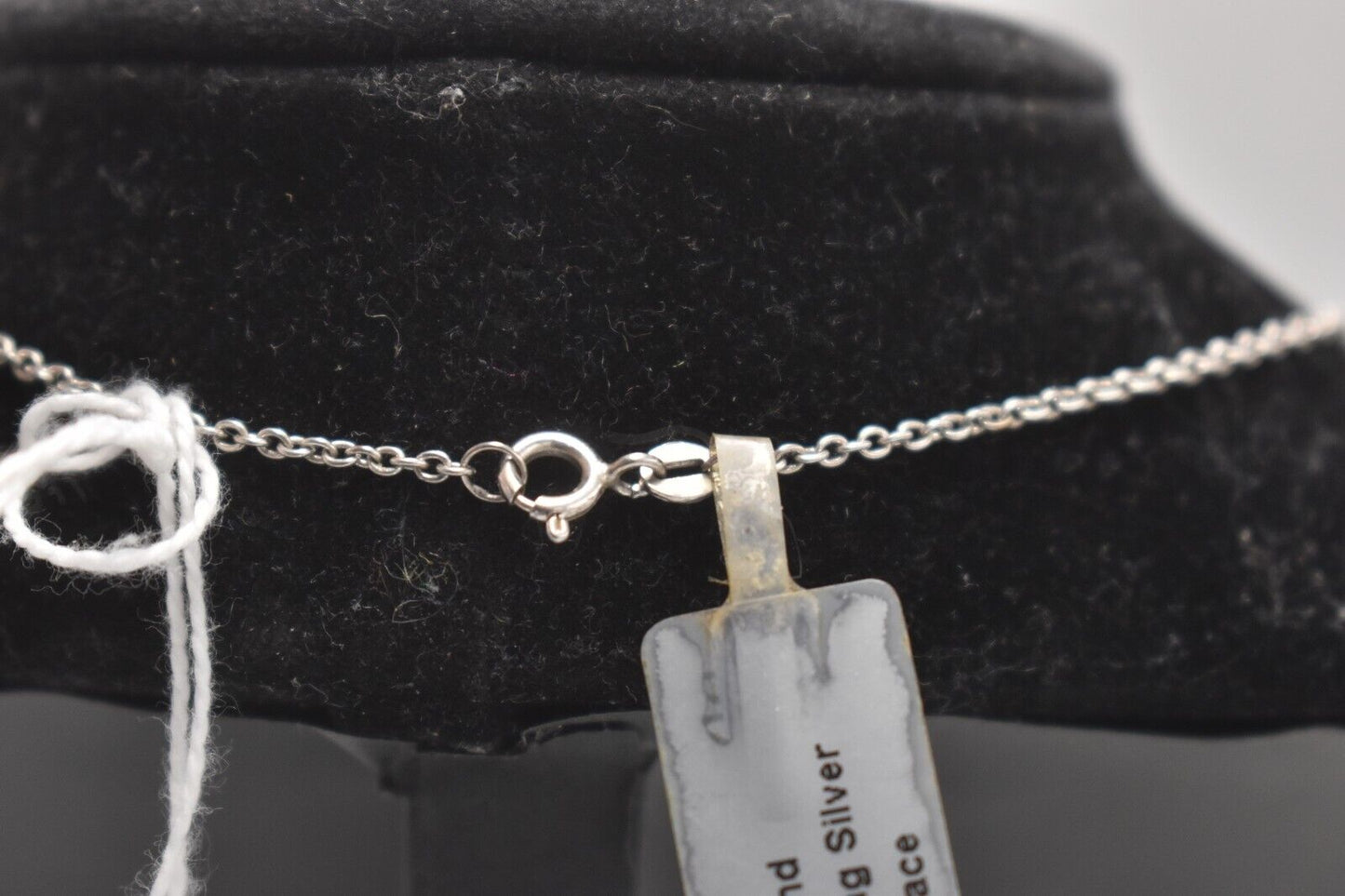 Vintage 925 Sterling Silver Amber and Diamond Teardrop Necklace