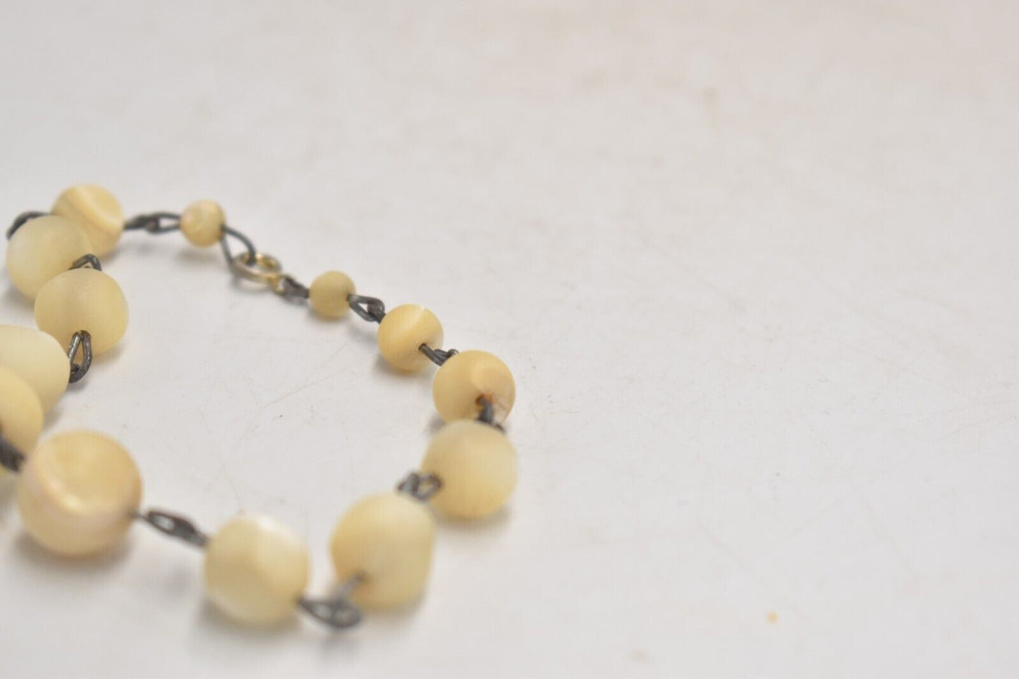 Vintage Quartz Beaded Bracelet – 22cm – Costume Jewellery