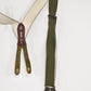 German Army Dark Green Braces with Leather Tabs – Adjustable 110cm – Military