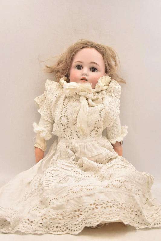 Antique Schoenau & Hoffmeister 1181 Bisque Doll 50cm Sleepy Eyes Part Leather