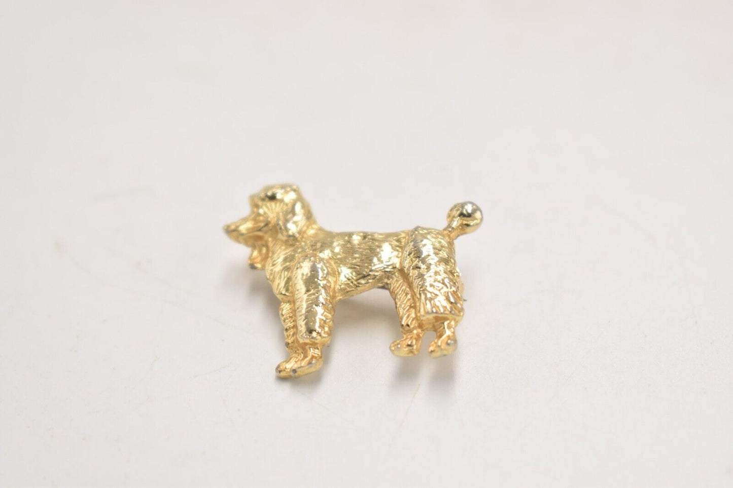 Vintage Poodle Dog Gold Tone Brooch – Costume Jewellery
