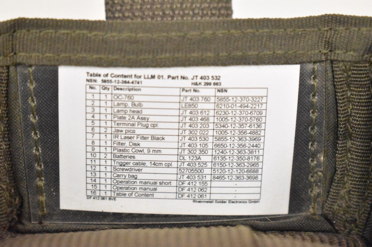 British Army LLM Laser Light Module DPM PLCE Pouch