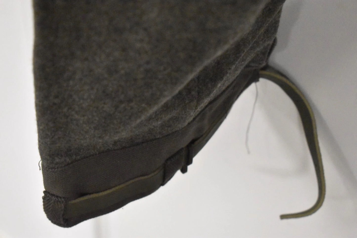 Swedish Army Olive Grey Wool Field Trousers 1947 Dated Leather Straps Military